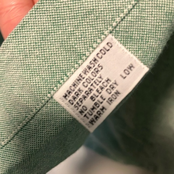 Chaps Ralph Lauren Men's Green Button-Down Shirt - Picture 4 of 5